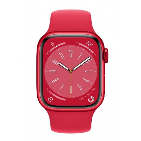 Умные часы Apple Watch Series 8 GPS, 41mm, (PRODUCT)RED Aluminium Case with, (PRODUCT)RED Sport Band - Regular