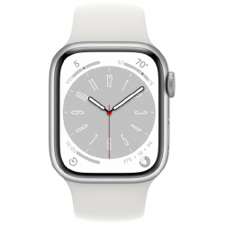 Умные часы Apple Watch Series 8 GPS, 45mm, Silver Aluminium Case with White Sport Band - Regular